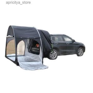 Tendas e abrigos portátil à prova d'água carro traseiro tenda bicicleta extensão tenda ao ar livre acampamento abrigo suv grande espaço reboque telhado tenda24327
