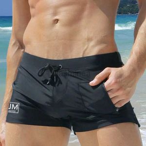 Herrbadkläder jockmail man badstammar män badkläder låg midja sexiga boxare strandkläder shorts mens simma kort baddräkt vatten gay män passar under 24327