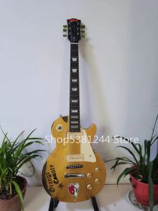 Gitar yeni 6string elektro gitar, retro, kaplan yüzeyi, p90 pikap, gümüş aksesuarlar