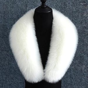 Scarves Women Winter Scarf Faux Raccoon Fur Shawls Wraps Large Neck Warmer Detachable Jackets Long Collar Neckerchief