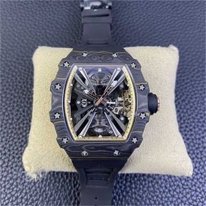RichasMiers Watch Ys Top Clone Factory Watch Carbon Fiber Automatic Watch RM12-01 floating manual barrel of carbon sapphireSNUE8DIA