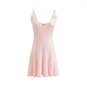 Abiti casual Donna Mini abito rosa lusinghiero in maglia a trecce Houston Cable Cloud