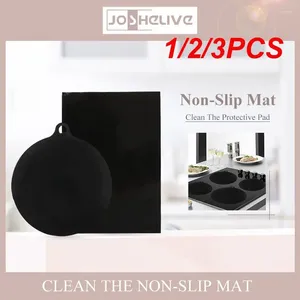 Table Mats 1/2/3PCS Kitchen Silicone Induction Cooker Protector Mat Heat Insulated Pad Reusable Protective Cook Top Cover Black Pot