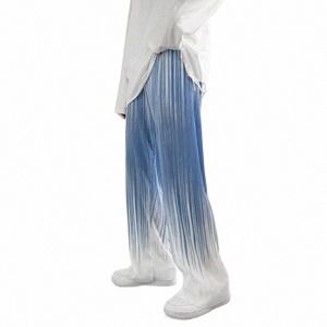 Summer Silk Pleated Man Casual Pants Harajuku Wide Leg Oversize Pants Streetwear Vintage Y2K Pants Clothes Trousers 2022 New R6cc#