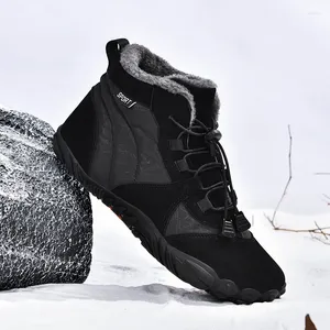 Scarpe da fitness Scarpe da trekking unisex Stivali invernali a piedi nudi Uomo Scarpe da ginnastica impermeabili Caviglia Neve Peluche Caldo Donna Trekking Sport