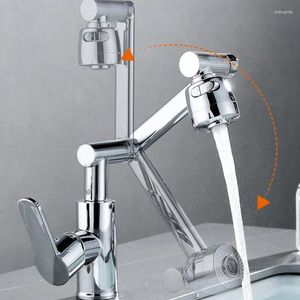 Bathroom Sink Faucets Robotic Arm Faucet Home Rotating Basin Electroplating 360° Multifunctional Splash Proof