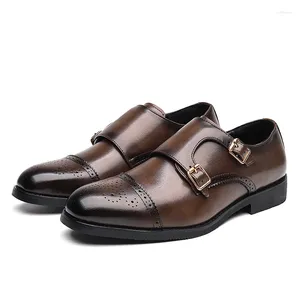 Sapatos casuais homem britânico clássico apontado vestido mens couro preto casamento oxford moda formal tamanho grande 38-48