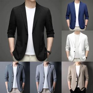 Mens formal suit jacket wedding party dress business work button top mens jacket intelligent casual mens suit jacket 240327