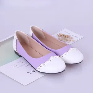 Scarpe eleganti 8 colori Lolita Bow Mary Janes Flats For Women Cute Flat Ballerina Donna Foowear Pink Cosplay Big Size 48