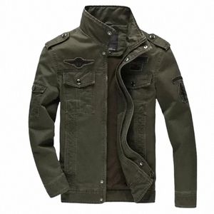 tellhigh 2024 Men's Jacket New Casual Cott Military Jacket High Quality Design Loose Fi Trend Jacket for Men's Plus Size T3MJ#