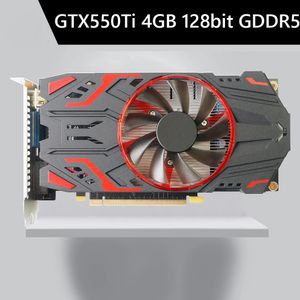 Компьютерная видеокарта GTX 550Ti 4 ГБ 128 бит GDDR5 игровые видеокарты для NVIDIA PCIExpress 20 HD совместимый охлаждающий вентилятор 240318