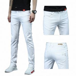 Herren Farbige Jeans Stretch Skinny Jeans Männer FI Casual Slim Fit Denim Hosen Männlich Grün Schwarz Khaki Weiß Hosen Männliche Marke U7mv #