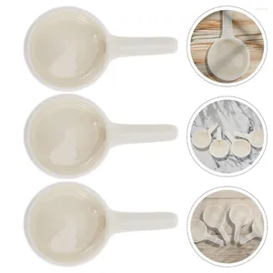 Świece 3PCS Tealight Spoon Wax cieplejsza wymiana Ceramiczna Mały uchwyt do aromatu palnika olejku eterycznego