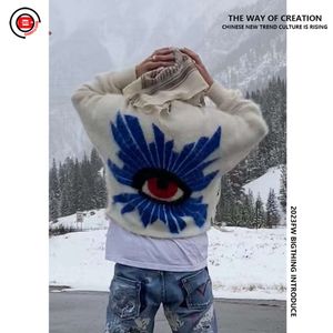 House of Brists Eye Eye d stereoskopowy pullover mohawk długoterminowy sweter dla mężczyzn i kobiet