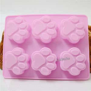 Baking Moulds 6 Cavities Bear Claw Design High Quality Silicone Mold Fondant Mould Cake Candy Biscuit Ice Soap