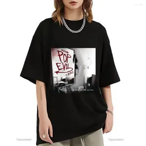 Herren T-Shirts Lippenstift auf dem Spiegel T-Shirt Evil Tour Shirt Frau Vintage Schwarz