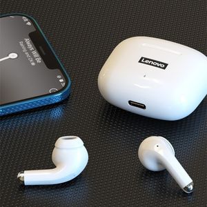 En Kaliteli Orijinal Lenovo LP40 Bluetooth 5.1 Kablosuz Manyetik Oyun Çalışan Spor Kulaklık Tws Ear Dappug, Android IOS için su geçirmez gürültü engelleme