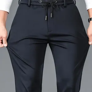 Men's Pants Men Plus Size Trousers Breathable Drawstring Sweatpants With Elastic Waist Side Pockets For Daily Wear Sports Travel