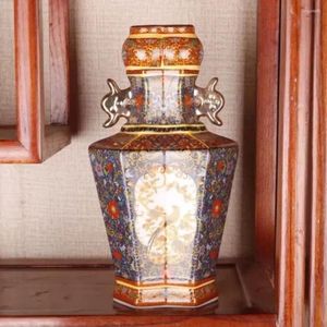Vasos 28cm vaso de cerâmica coleção antiga sala de estar decoração esmalte porcelana decoração de casa ornamentos presente de inauguração