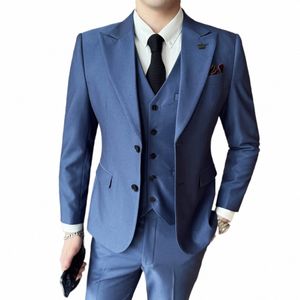 Blazers+Vest+Pants Spring Luxury Men high-end Suits formell brudgum Wedding Tuxedo Mens Work Party Slim Fit Suit 3 Piece M2ML#