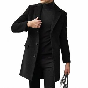 2024 neue Lg Sleeve Woolen männer techwear Lose Beiläufige einreiher Mantel Herbst Winter Fi graben mantel Smart Casual r984 #