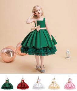 Sweet Green Pink Wine White Champagne Straps Girl's Birthday/Party Dresses Girl's Pageant Dresses Flower Girl Dresses Girls Everyday Kirts Kids 'Wear SZ 2-10 D327237