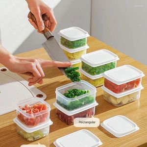 Garrafas de armazenamento 5pcs Caixa de alimentos Preservação de frutas vegetais Frescos Congelador Embalagem Cebola Cozinha Contém