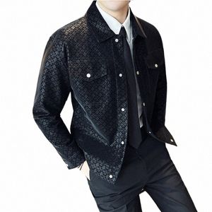 homens impressão jaqueta de couro novo clássico Slim Fit motocicleta PU jaqueta de couro cor sólida lapela homens grande jaqueta de couro preto s5Qv #