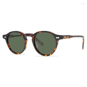 Óculos de sol quadros retro miltzen myopic clássico moda na moda yu wenle mesmo estilo homens e mulheres quadro redondo óculos de sol