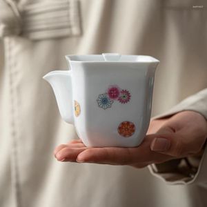 TeAware Setleri Hydrengea Desen Çay Seti Kit Antik Kare Çaydan ve Kupa 1 Pot 2 Bardak Maker Seyahat Organizatör Ekipmanı El Sanatları