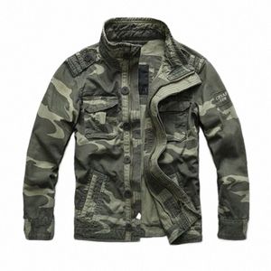 2023 New Casual Wear Mens Oversized Camo Jacket Sportswear Thick Denim Jacket Male Green Military Camoue Coat s2cS#