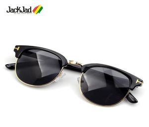 Solglasögon Jackjad 2021 Vintage Classic Half Frame Round Style Henry T Metal Fashion Brand Design Sun Glasses 80153847181