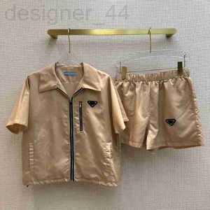 Two Piece Dress designer Designer PieDress 2023 Fashion Casual Tracksuit Short Sleeve Loose Hooded Jacket Elasticity Waist shorts L1B9