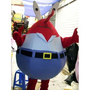 Maskot Kostümleri Sıcak Satış Köpük Sevimli Yengeç Bebek Karikatür Peluş Noel Süslü Elbise Cadılar Bayramı Maskot Kostüm