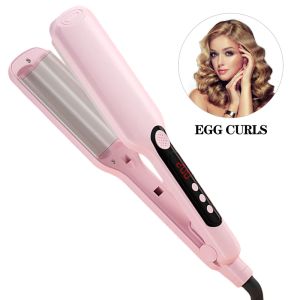 Irons 25mm Wave Ripple Egg Rolls Hair Curler 2 Barrel Hair Curlers Ceramic Fast Heat Curling Iron Hair Care Wave Styling Tools