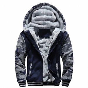 Kurtka męska Camoue zagęszcza zimowe kurtki dla mężczyzn polar LG Rękaw Man Casual Hoodies Streetwear Męskie płaszcze 56fy#