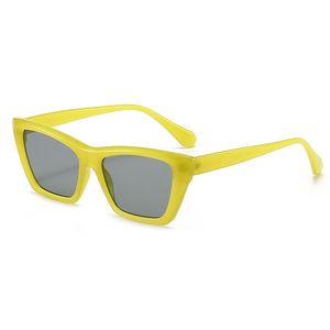 mens designer sunglasses womens sunglasses Brand luxury sunglasses Summer simple casual street photo sunglasses Square frame PC glasses frame 2255 Mustard yellow