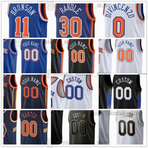 Homens Mulheres Juventude Basquete Jerseys Patrick Ewing Carmelo Anthony Jalen Brunson Donte DiVincenzo Julius Randle Josh Hart Bojan Bogdanovic OG Anunoby Burks Impresso