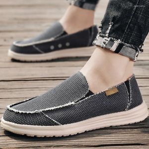 Scarpe casual da uomo in tela leggere appartamenti di grandi dimensioni comode sneakers traspiranti mocassini slip on Sapatos Casuais Masculinos