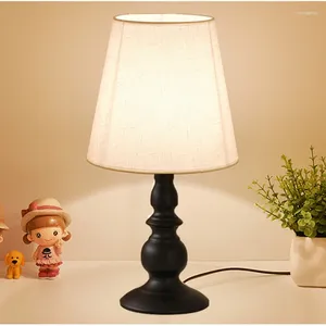 Table Lamps Black Vintage Lamp For Bedroom Modern Bedside Retro European Nightstand Desk Living Room Lights E27 Night