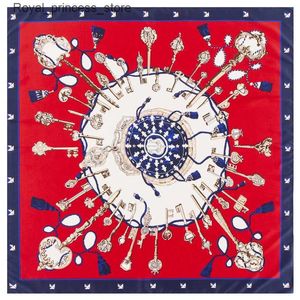 Schals Tragbare Spielspieler 100 cm Winterschal Frauen Luxus Quadratischer Schal 2021 Neuer Schlüsseldruck Kopftuch Taschentuch Bandana Schals für Damen Schal Q240326