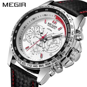 MEGIR Military Watch Men Relogio Masculino Fashion Luminous Army Watches Clock Hour Waterproof Men Wrist Watch xfcs 1010 X0524200S