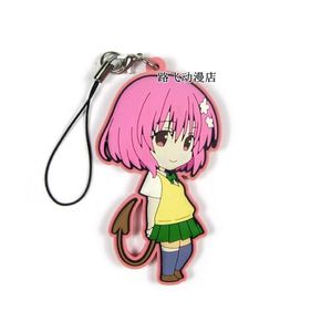 Nyckelringar att älska original japansk anime -figur gummi mobiltelefon charms nyckelkedjestrap e040215s