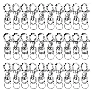 Keychains Metal Swivel Snap Hooks Kit med nyckelringar 120st små hummerklo spännen och kedjering lätt att använda