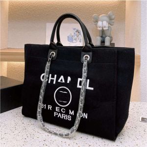 Liter plażowy luksusowe torby cc torebka moda na płótnie torba kobiet marka chan haftowane designerskie torebki damskie zakupy plecak krzyżowy qxwx