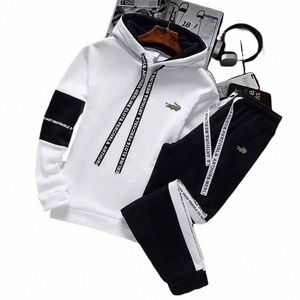 Homens agasalho 2023 conjuntos de duas peças homem moletom com capuz pulôver agasalho outono inverno jogging terno masculino hoodies roupas masculinas t58l #