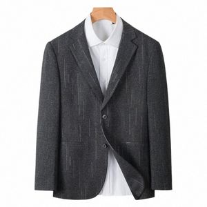 Shan Bao 2021秋の冬の厚いMフィットスーツジャケットクラシックスタイルBusin Gentleman Men's Fi Slim Suit Black Navy Blue U5AA＃