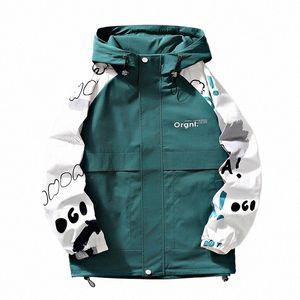 Vendita calda 2022 patchwork da uomo giacca con cappuccio oversize giacche a vento sottile marca abbigliamento per ragazzi nuovo maschio autunno abbigliamento outdoor 4XL M1xF #