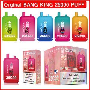 Orijinal Bang King 25000 Puflar Tek Kullanımlık Vapes Elektronik Sigara Buharlaştırıcısı Toptan Vape Kalem 46ml E-Juice Çift Mesh 12 Lezzet