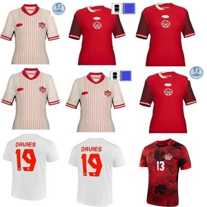 24/25 Kanada Rot Dunkelbraun Gute Qualität Fußballtrikots National GROSSO CAVALLINI HOILETT SINCLAIR DAVIES J.DAVID Fußballtrikot Südamerikanisches Pokalnationalteam